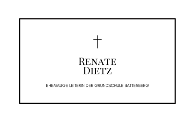 Die Schulgemeinde trauert um Renate Dietz